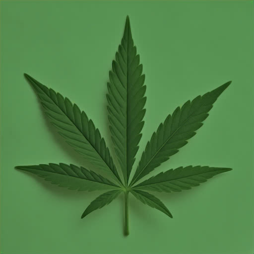 A cannabis leaf transformed using a Bayer pattern effect