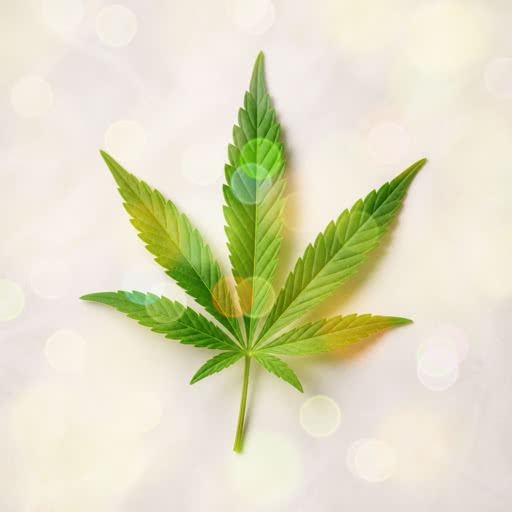 Weed leaf transformed using a bokeh-inspired effect