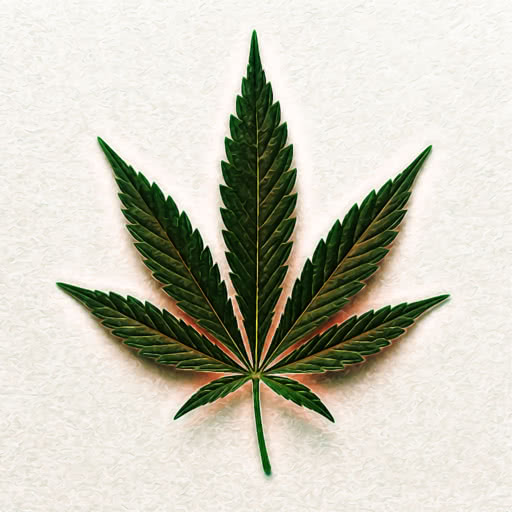 Marijuana leaf transformed using a dramatic graphic novel treatment