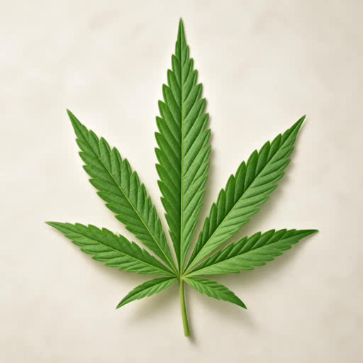 A weed leaf featuring a bright bloom rendering