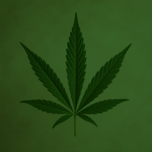 Weed leaf rendered with a patterned Bayer rendering
