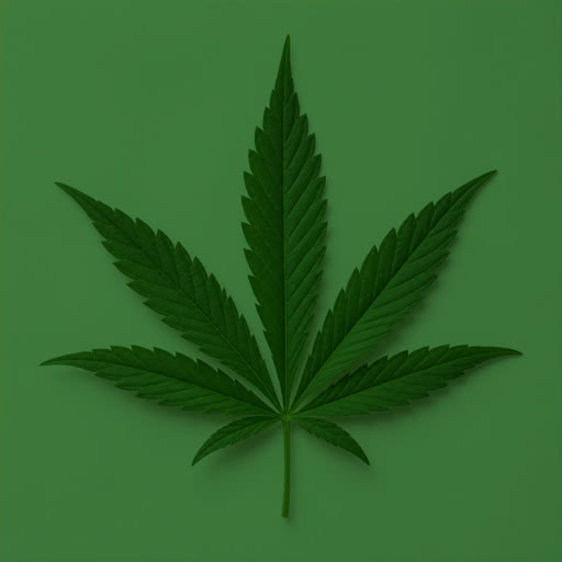 One weed leaf with a patterned Bayer rendering