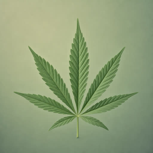 A cannabis leaf transformed using a blurred light bokeh effect