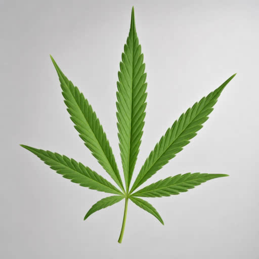 A weed leaf transformed using a bright bloom rendering