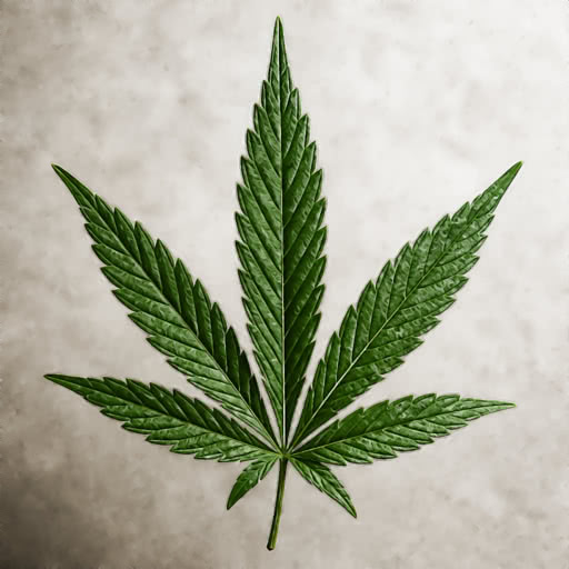 A cannabis leaf transformed using a boosted graphic style