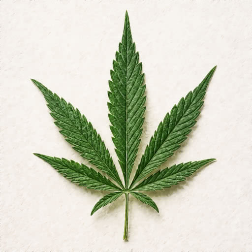 A leaf from a cannabis plant featuring a graphic boost effect