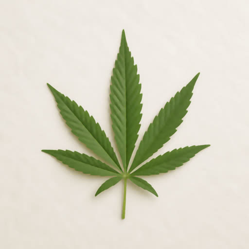 A marijuana leaf rendered with a high-definition abstract effect