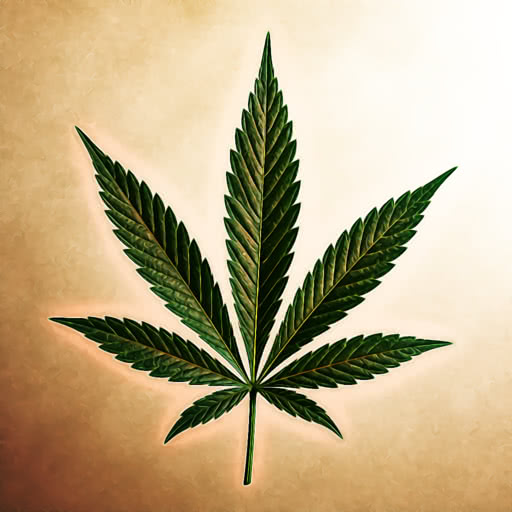 One cannabis leaf featuring a dramatic graphic novel treatment