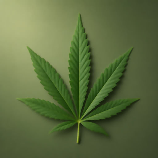 Weed leaf rendered with a high-definition abstract effect