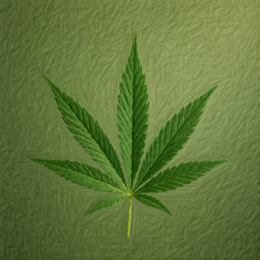 A weed leaf transformed using a stylized brushed rendering