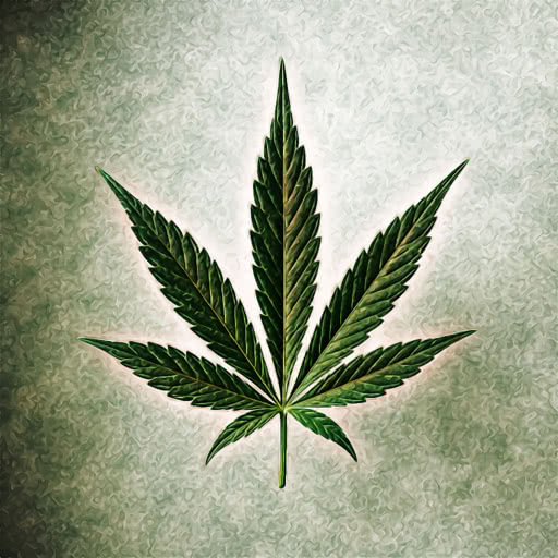 A marijuana leaf with a graphic novel illustration effect
