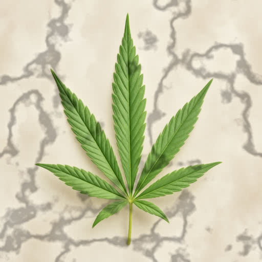 Weed leaf with a patchy shadow treatment