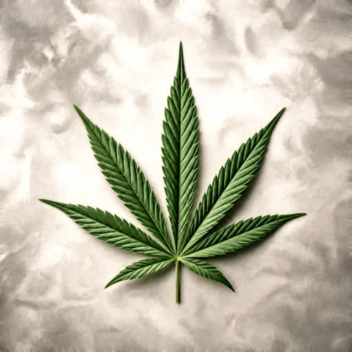 Marijuana leaf with a graphic illustration effect