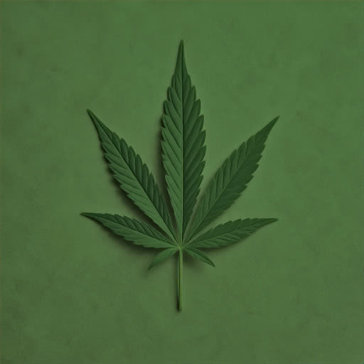 A weed leaf shown with a patterned Bayer rendering